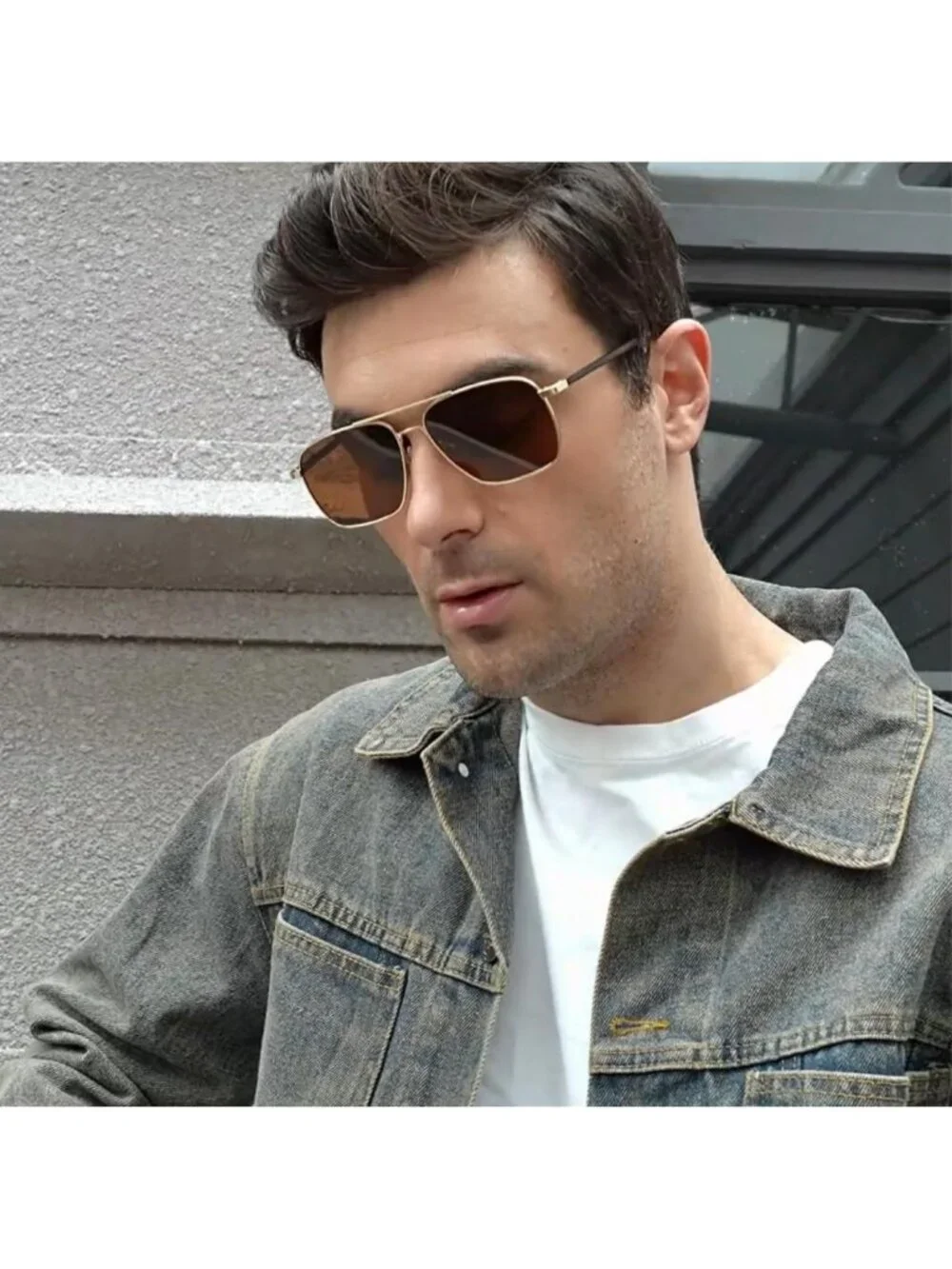 Stylish Polarized Square Aviator Sunglasses for Men - 58mm XL Large Shades